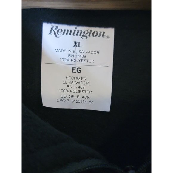 Remington Fleece Pull Over 1/2 Zip Jacket Black Size Men's XL - Picture 5 of 6